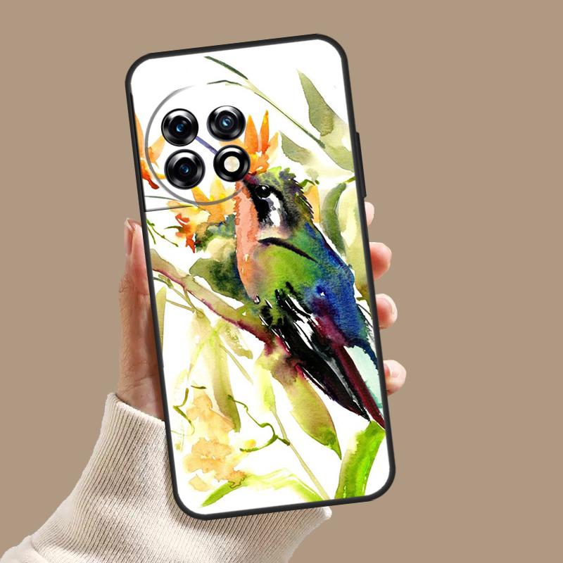 Hummingbird and Flowers Case For OnePlus Nord CE 5 2 3 4 Lite N30 OnePlus 13 11 12 15 13T 13R 10T 12R 9 10 Pro Cover