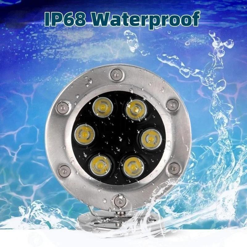 6W 12W 18W 24W 30W 36W LED Underwater Spotlights Pond Submersible Night Lamp Outdoor Garden Swimming Pool Party Landscape Lamp