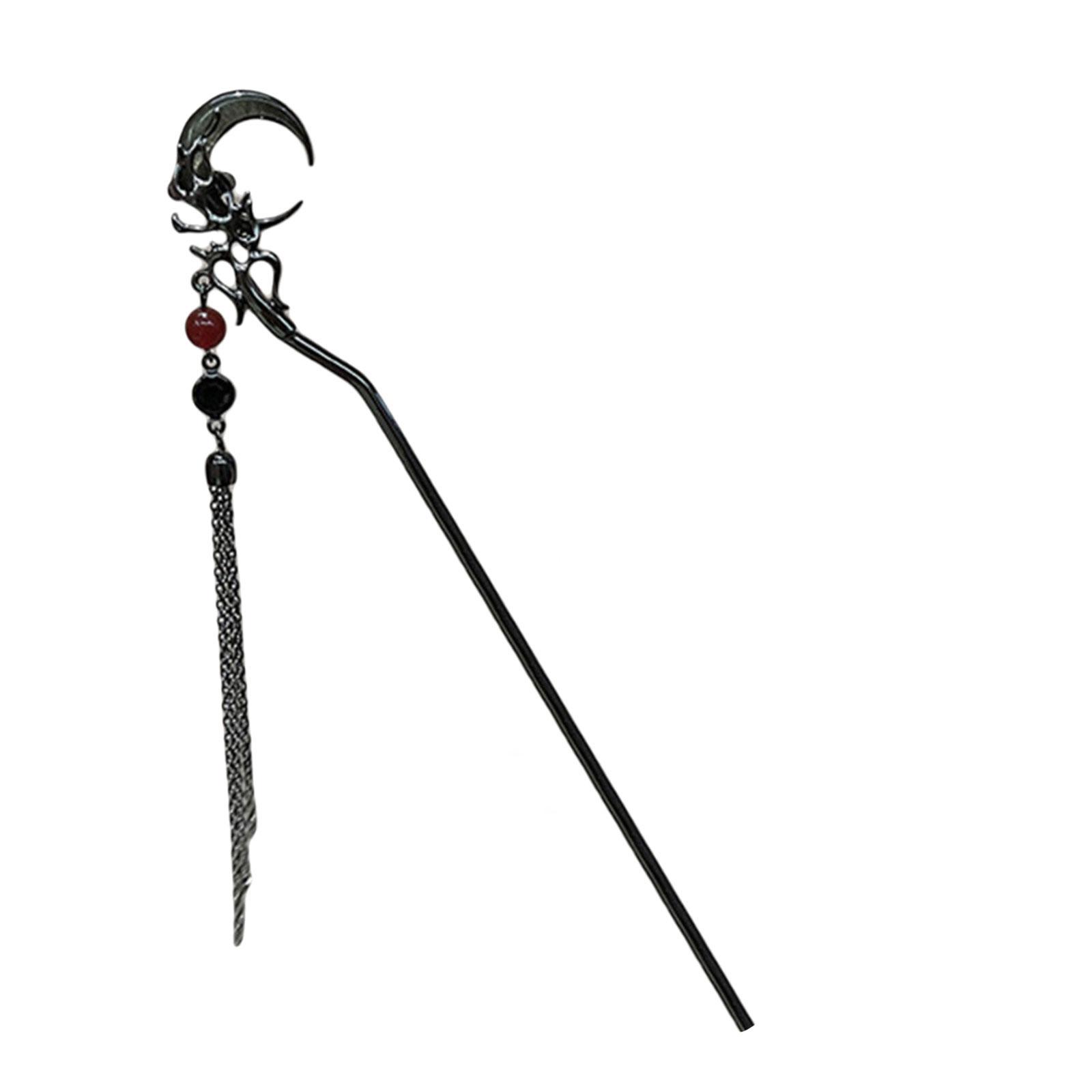 

Curly Hair Headdress Small Crowd Simple Hair Clip Flowing Tassels Hairpin with Butterfly Pendant Unique Barrette 1