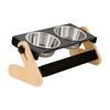 Raised Cat Bowls Pet Feeder 2-in-1 Double Stainless Steel Bowls Tilted and Rotatable Design for Cats Puppies Small Dogs Supplies