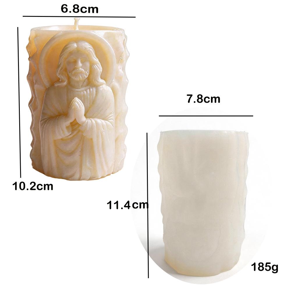 Religiöse Kerzenform Geprägte Porträt-Kerzenform Aromatherapie-Wachsform Retro Für Kerzenherstellung Religiöse Veranstaltungen Zuhause