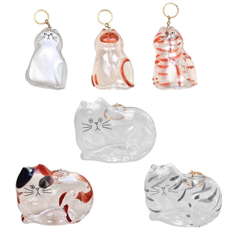 Elegant Cats Furs Storage Box With Pendant Design Pet Hair Collection Display Case Memorial Keepsakes Charm Home Decors