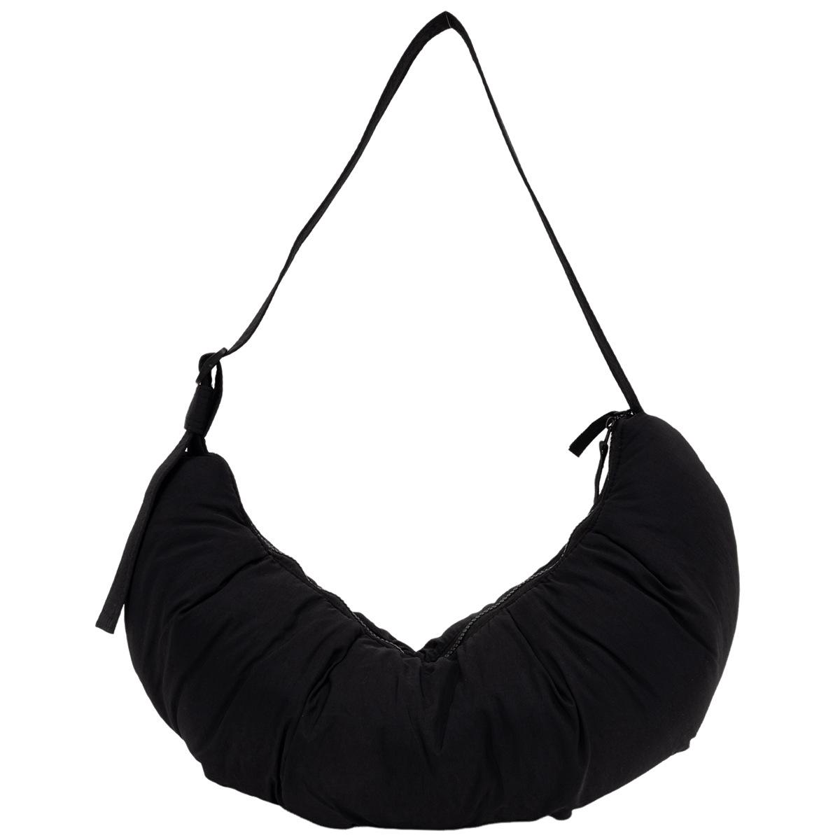 

Dumpling Crossbody Bag, Ultra-light, Fashionable, Large-capacity Single-shoulder Bag, Sporty Wide Shoulder Strap, Elegant Bag чорний