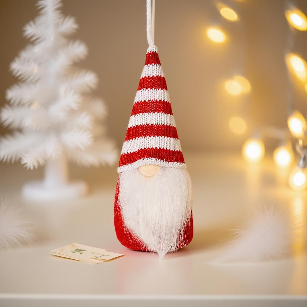 Christmas Decorations Creative Colorful Knitted Santa Faceless Old Man Pendant Goblin Pendant Dwarf Pendant