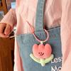 New Cute Flower Keychain Colorful Tulip Plush Key Chain Kawaii Soft Plush Bag Charms For Women Girls Handmade Adorable Gift