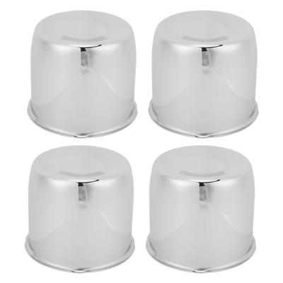 4pcs 4.25in Wheel Center Caps Carbon Steel Push Through Wheel Center Hubcap Cover for Truck Trailer RV SUV Wheels Rims