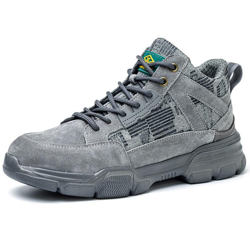 Steel Toe Work Boots Men Sport Safety Shoes Women Breathable Protective Work Shoes Men Safety Boots Anti-Smash Welder Shoes Male