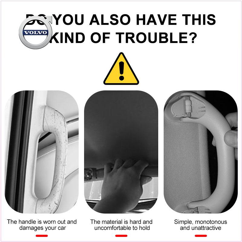 Car Leather Roof Handle Anti-Scratch Protector Mat Accessories for Volvo V40 V50 V60 V90 XC60 XC70 XC90 S40 S60 S70 S80 S90 Car Goods