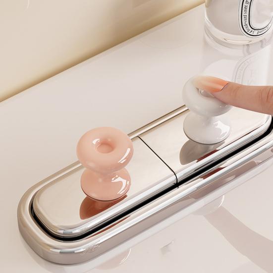 2Pcs Toilet Press Easy To Use Cleaning Tape Toilet Button Switch Donut Shape Toilet Press Switch Toilet Accessory