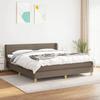Maison Exclusive - Slatted Bed Base with Taupe Mattress 160x200 Cm Fabric