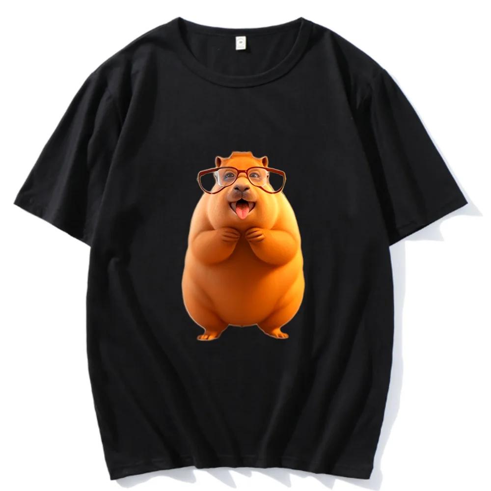 

women men clothes Naughty Capybara y2k t shirt Minimalist Male Female Neutral Casual Original ropa de mujer graphic kawai anime 5XL різнокольоровий