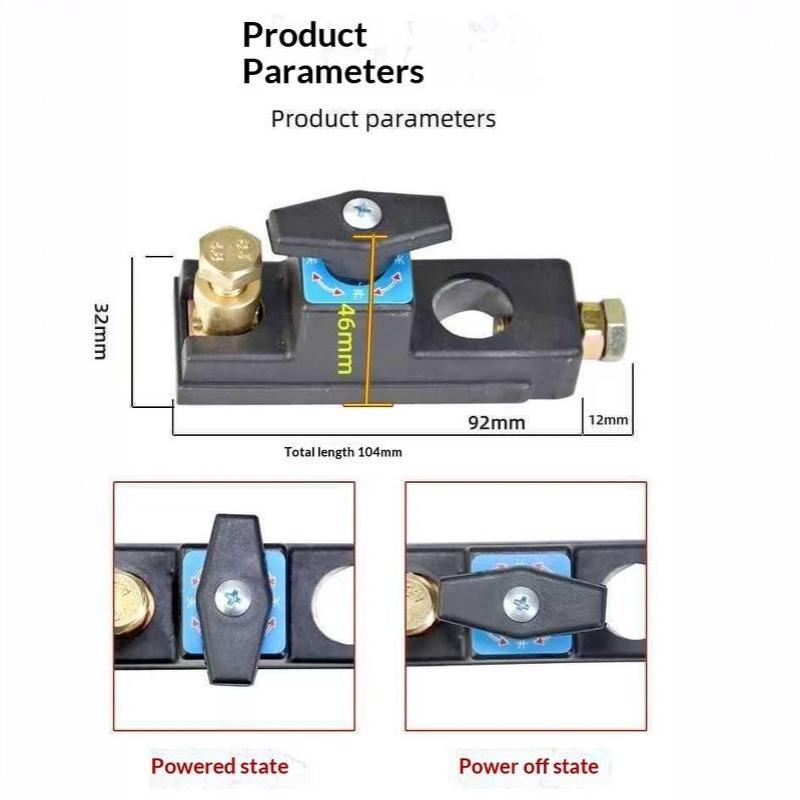 Car Battery Disconnect Switch 12V-24V Brass Conductor Anti-Leakage Cut Off Switch for Off-road Vehicle Yacht ATV Repair