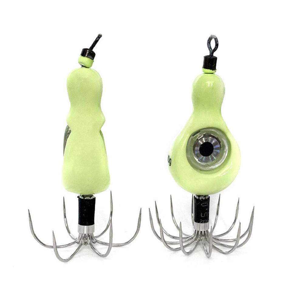 Luminous Squid Fishing Hook Jig Hooks 12 Hook Colorful Sea Fishing Cuttlefish Fishing Lure Fishhook