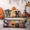 Eerie Wood Crafted Ornament Stylish Wood Halloween Letter Ornament Decoration for Enthusiastic Decorators