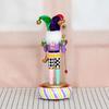 Wooden Clown Nutcrackers Figurine Music Box Manual Wind Up Mechanism No Battery Need Musical Ornament Christmas Gift