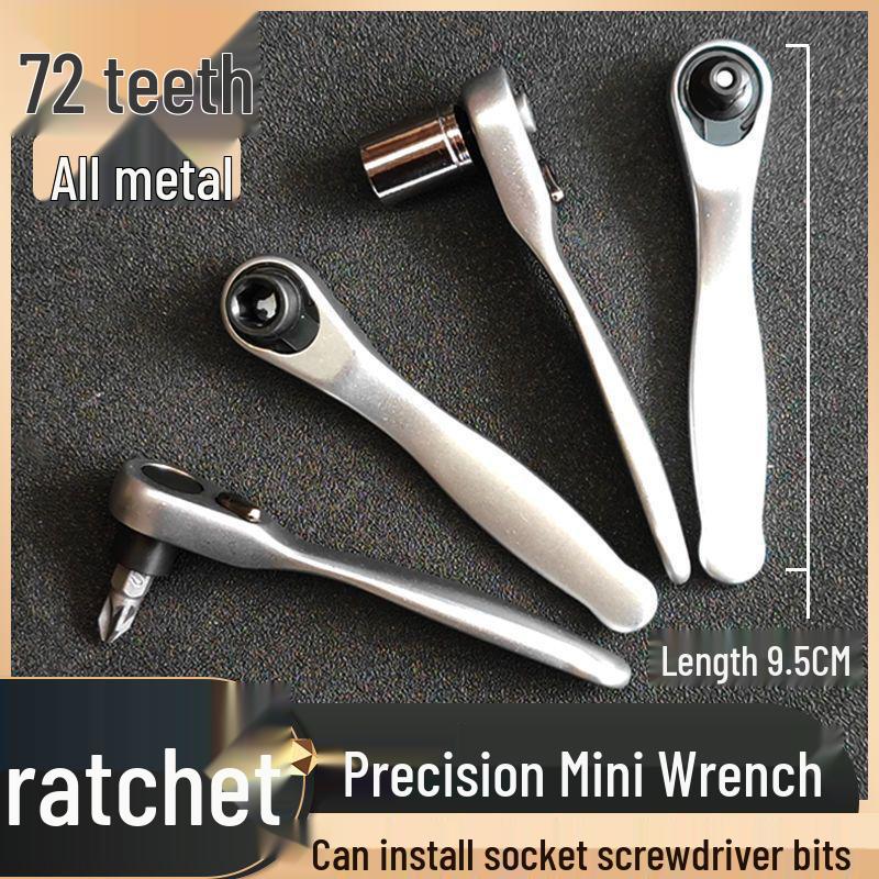

Compact 1/4 Ratchet Screwdriver Set with Slotted & Phillips Bits
