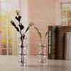 Spherical Spanish Bubble Glass Flower Vase - Transparent, Simple, Decorative Ornament for Home
