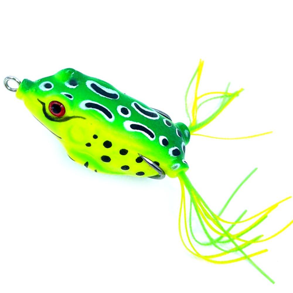 2PCS 3D Eyes Frog Lures 12g Weight Plastic Fishing Lure Durable Soft Tube Bait Wild Fishing