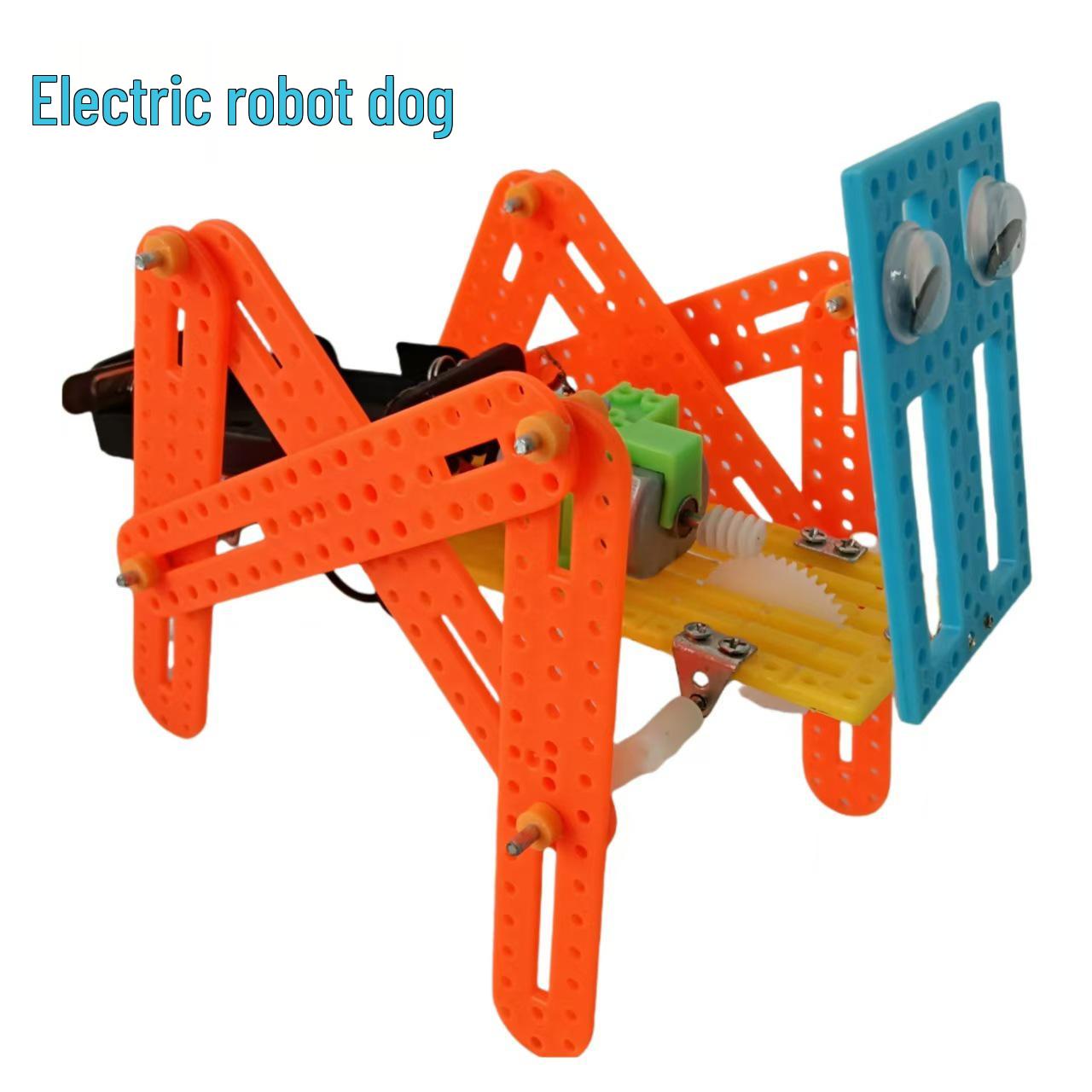 Сделай сам Бионический Электрический Четвероногий Робот-Собака Модель - Детский Научный Набор 140mm x 70mm x 130mm
