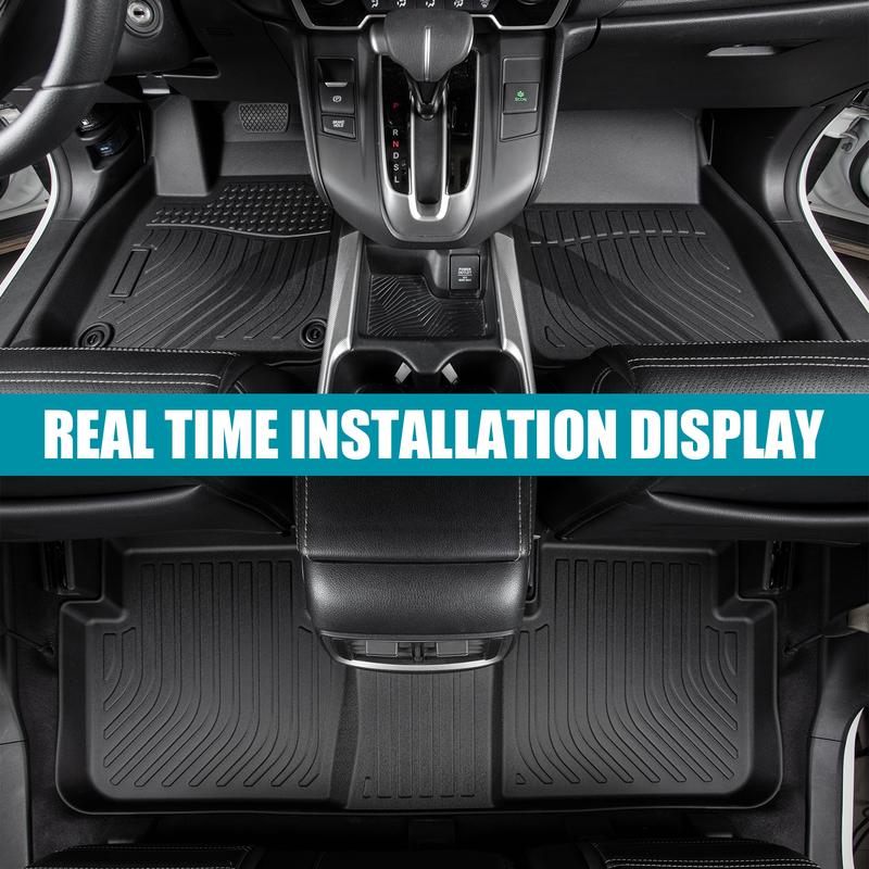 Floor Mats Liners Carpets for 2015- Ford Mustang All Weather TPE Rubber 3pcs