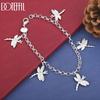 925 Sterling Silver Wedding Jewelry Dragonfly Pendant Gift Bracelet