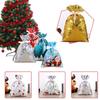 Christmas Large 10 Gift Bag With Ribbon Candy Cookie Sack Packing Xmas Wrapping