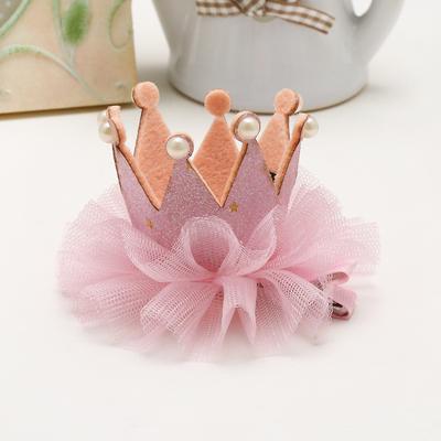 Grampo de cabelo infantil para meninas, grampo lateral, acessórios para cabelo, coroa de princesa