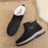 Men's Winter Warm Snow Boots Lightweight Non-Slip Water Resistant Ankle Booties Shoes Faux Fur Lining Outdoor Sport Hiking Walking Short Boot for Male