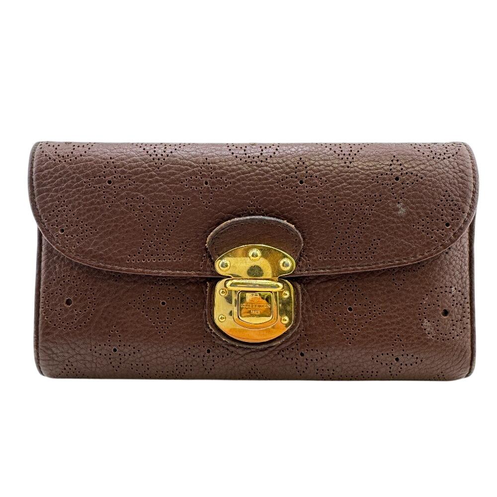 

LOUIS VUITTON M95995 Trifold Mahina Mahina Portefeuille Amelia Purse Brown Mahina Women Used