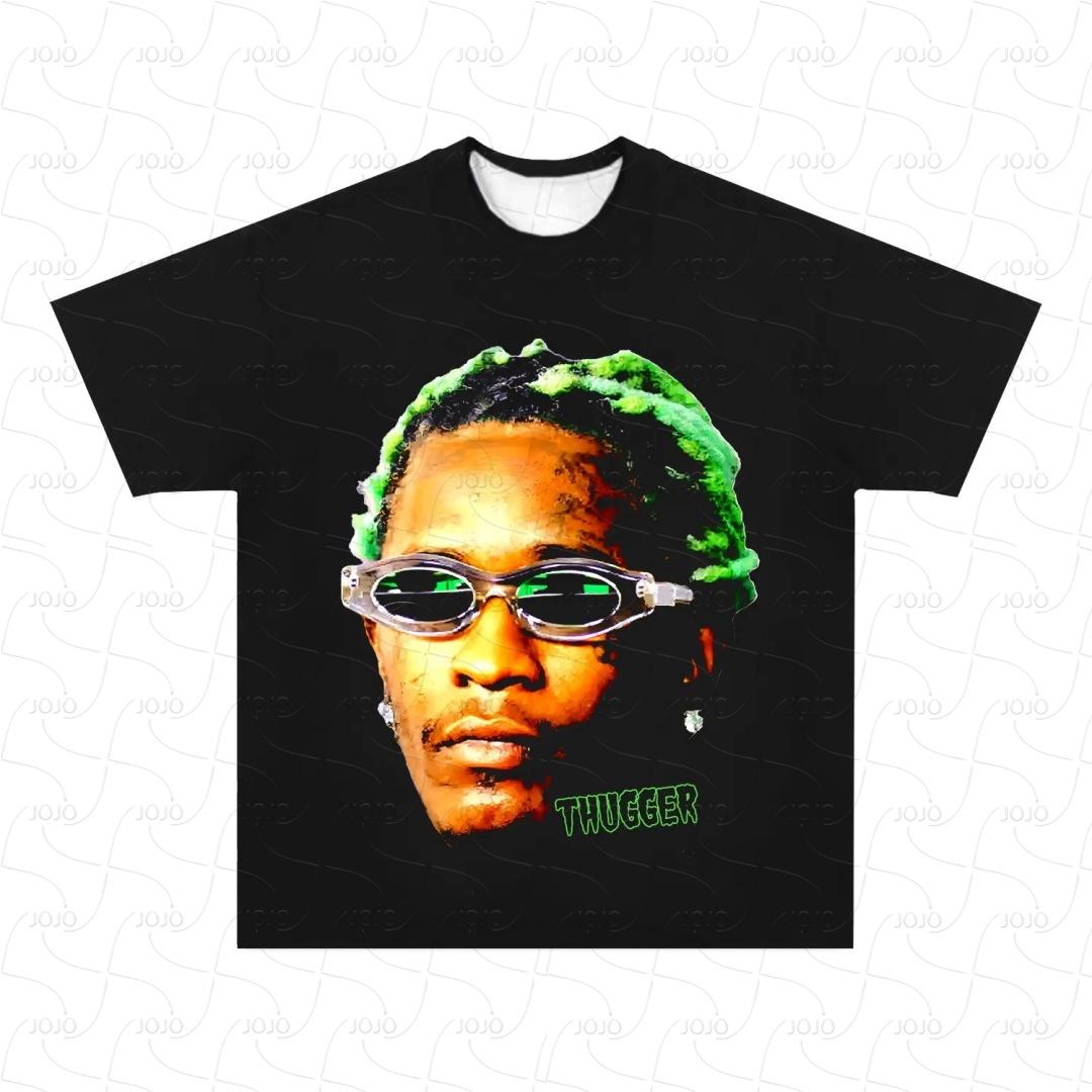 

Репер Young Thug Ретро Графічний Американська Футболка Чоловічий Хіп-Хоп Одяг Y2k Унісекс Мода Оверсайз Гетто Гангстерський Топ 4XL