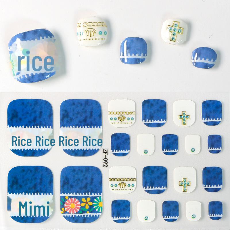 3D Αυτοκόλλητα Νυχιών με Μοτίβο Διαμαντιού: Αδιάβροχο, Μακράς Διάρκειας, Λευκαντικό για Πόδια