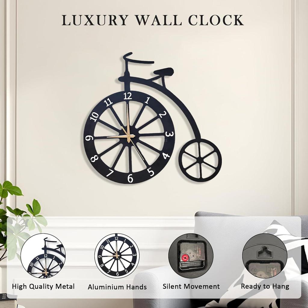 Fancy Metal Wall Clock for Home Decor – Stylish Living Room & Bedroom Watch, Designer Wallclock, Big Size Hanging Watch (Style 7, 50 Cm)