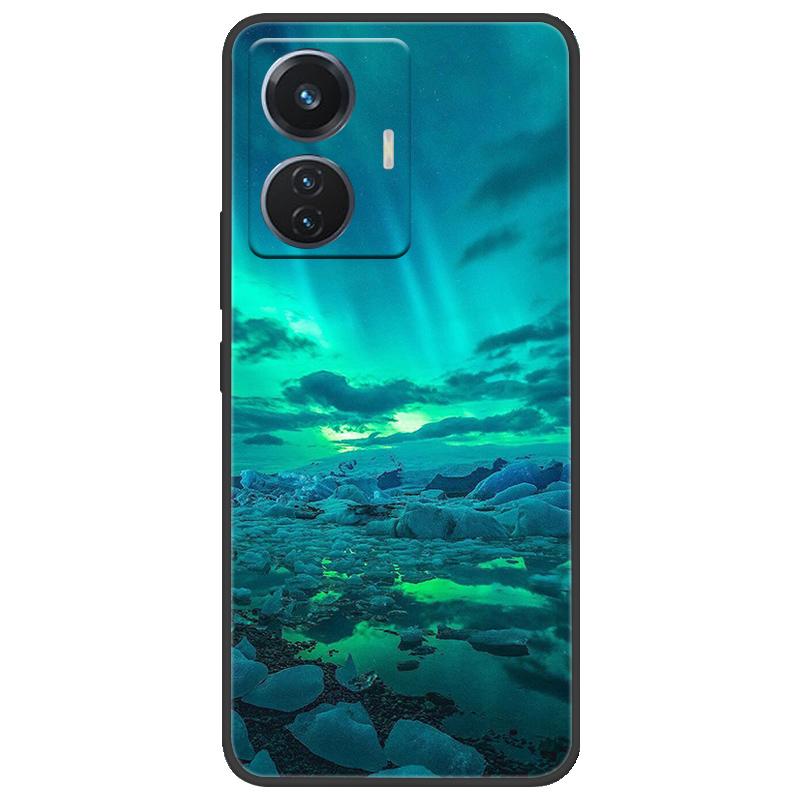 For Vivo T1 4G Y55 4G iQOO Z6 44 W V2153 Case Marble Soft Matte Silicone Back Cover For Vivo T1 44W Full Coverage Phone Shell