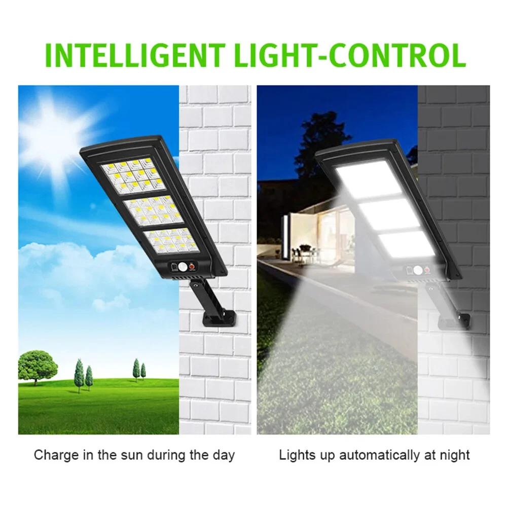 Solar Light Commercial LED Outdoor Dusk To Dawn Solar Street Light Road Area Lamp Waterproof Garden Terrace Garage Door