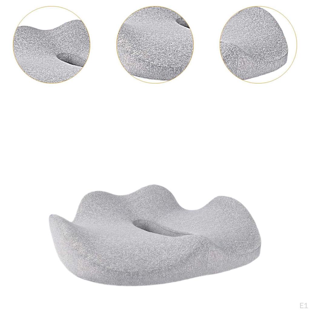 Memory Foam Seat Chair Cushion Donut Pillow Lightweight Portable for Desk Tailbone Support Pad