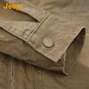 Jeep Men's Cotton Retro Color-block Lapel Jacket