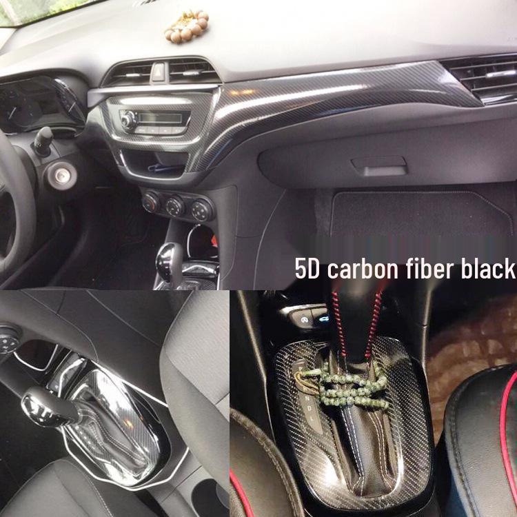 Carbon Fiber Gear Console Stickers for 18-19 Buick Excelle Interior