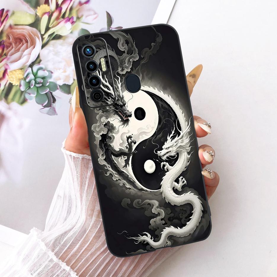 For Tecno Camon 17 Pro Case CG8 CG8h Luxury Butterfly Tree Painted Cover Soft Silicone Case For Tecno Camon 17P Camon17 Pro Bags