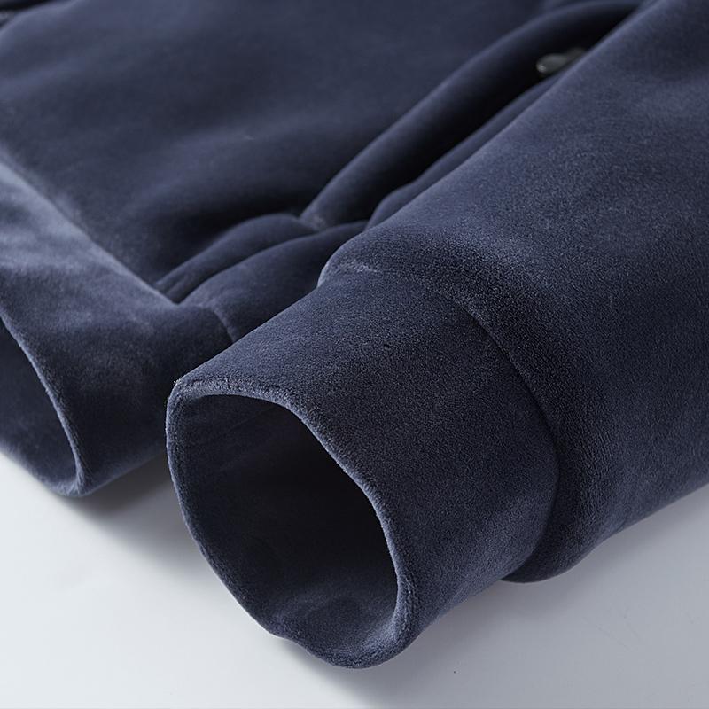 Tuta da uomo autunno inverno, spessa e calda, con cappuccio e pantaloni, set casual da uomo, cappotto + pantaloni, completo in velluto, 2 pezzi, abbigliamento sportivo