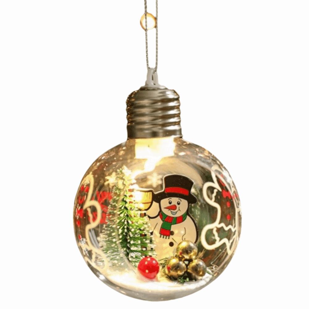 Plastic Material Christmas Ball Light Feature Christmas Tree Pendant  Christmas Decoration