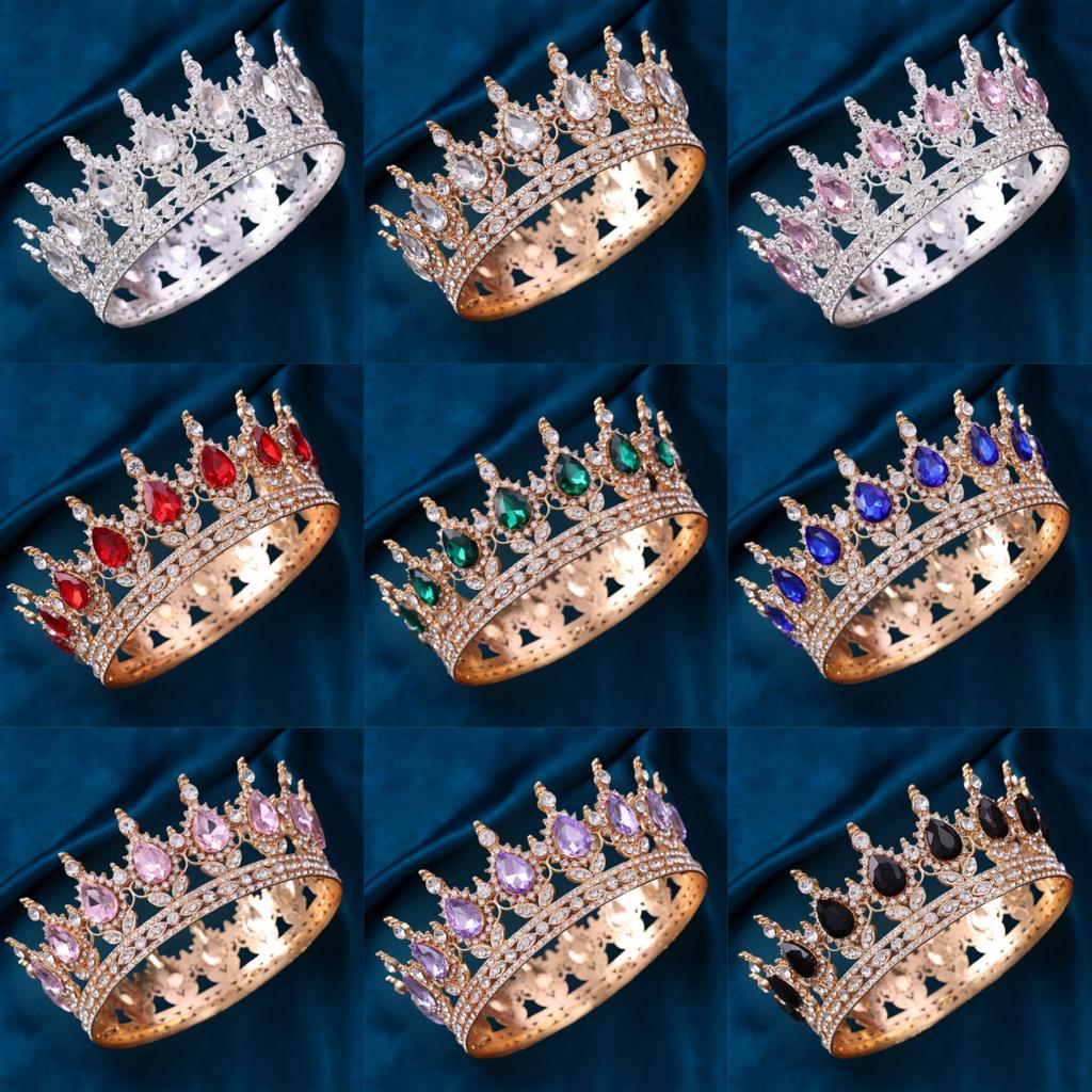 Tiaras y Coronas de Cristal Barroco Diadema con Pedrería Corona de Baile Diadema Corona Accesorios para el Cabello de Novia Boda Joyería Corona Tiara Regalo