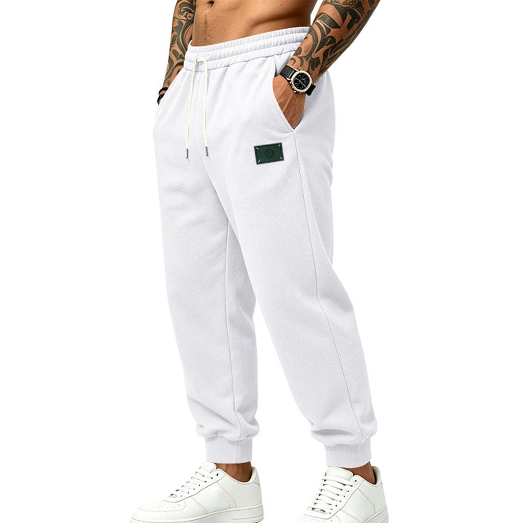 Men's Lined Jogger Sweatpants for Outdoor Running Warm and Loose Fit
