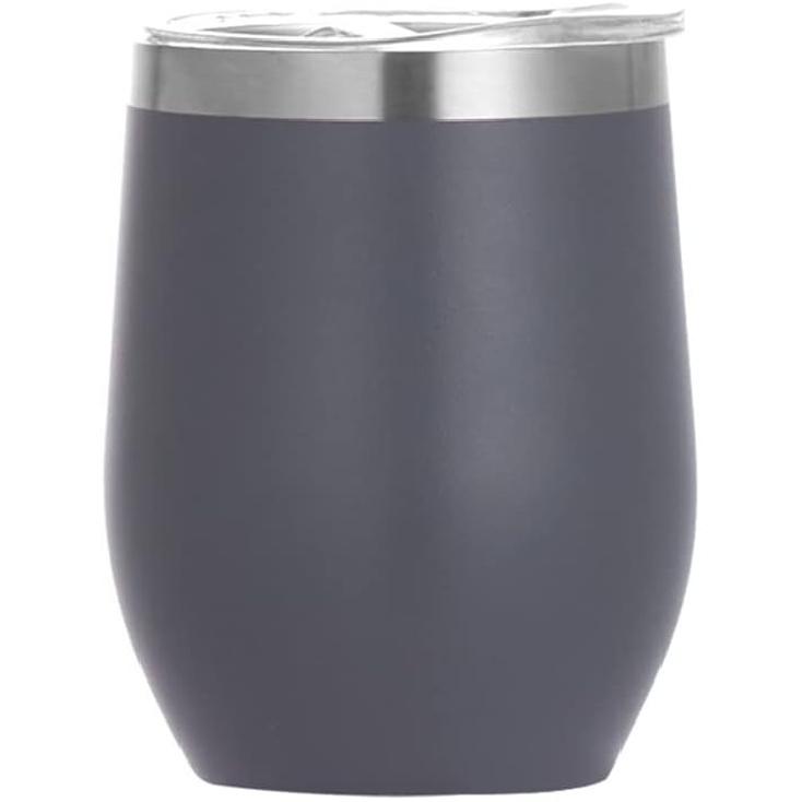 12 oz Stainless Steel Wine Tumbler Stemless Glasses with Lid, Double Wall Insulated Travel Mug Perfect for Wine, Coffee, Drinks, Champagne, Cocktails