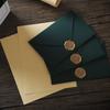 5pcs Thick Green Envelopes 250g High-grade Paper Envelopes Letter Pads Wedding Party Invitations Cards Postcards Cover Cash Bag