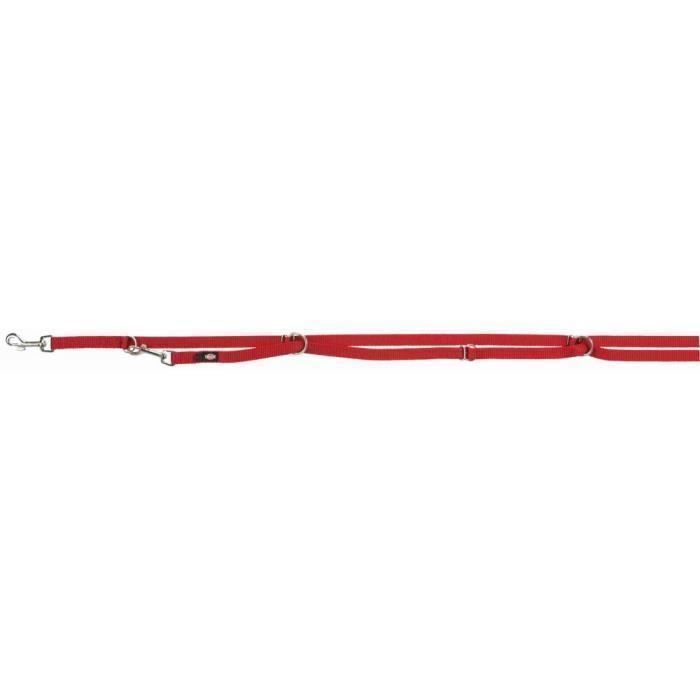 Laisse réglable - Premium - Extra longue - 3,00 m - 15 mm - Rouge