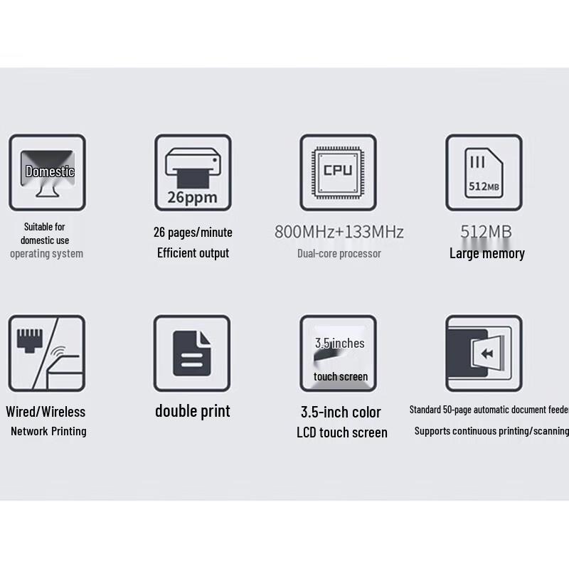 Lenovo MC2600DNW A4 Color Laser Multifunction Printer CN Plug (adapter Included)