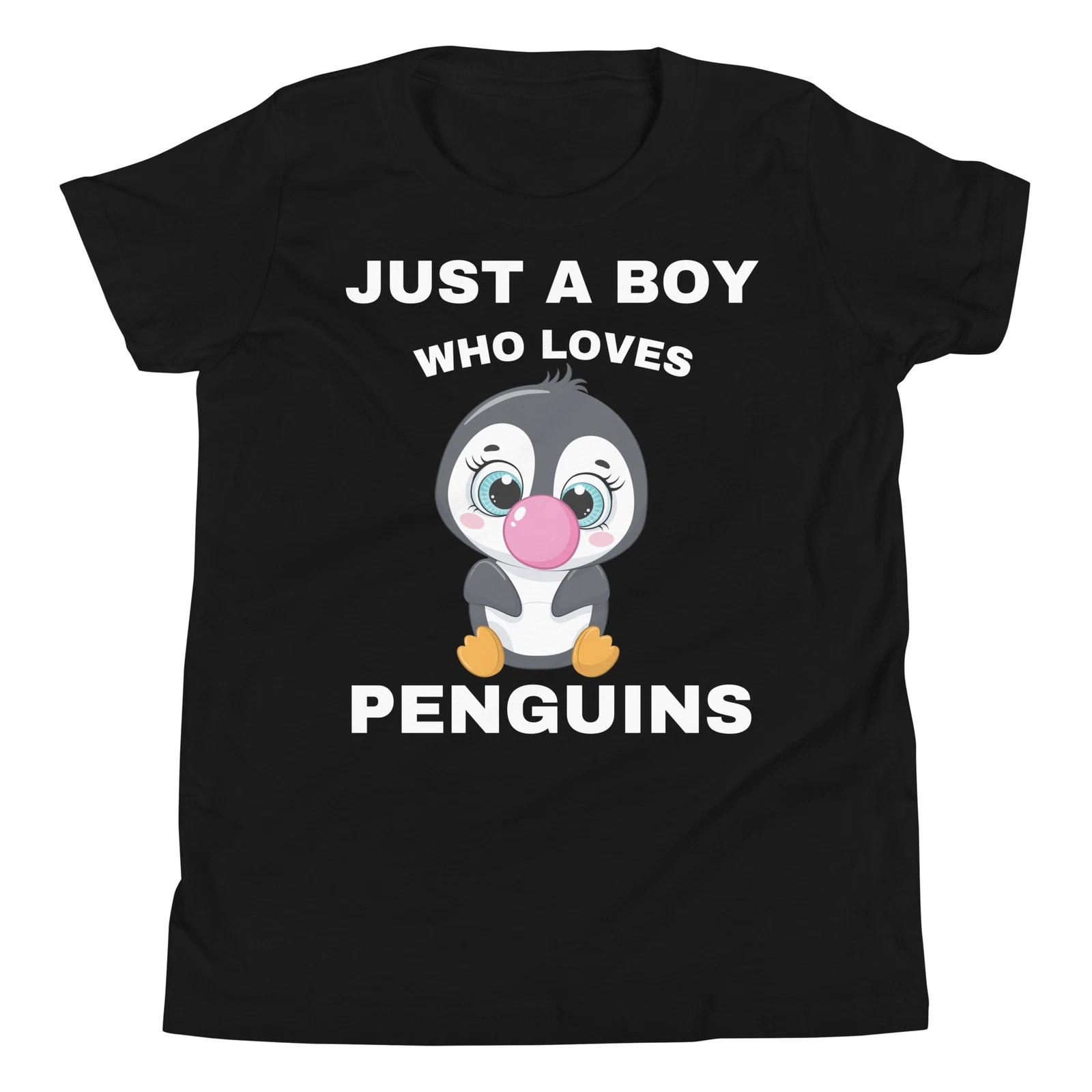 

Just A Boy Who Loves Penguins Baby Penguin Blowing a Bubble Youth T-Shirt 130
