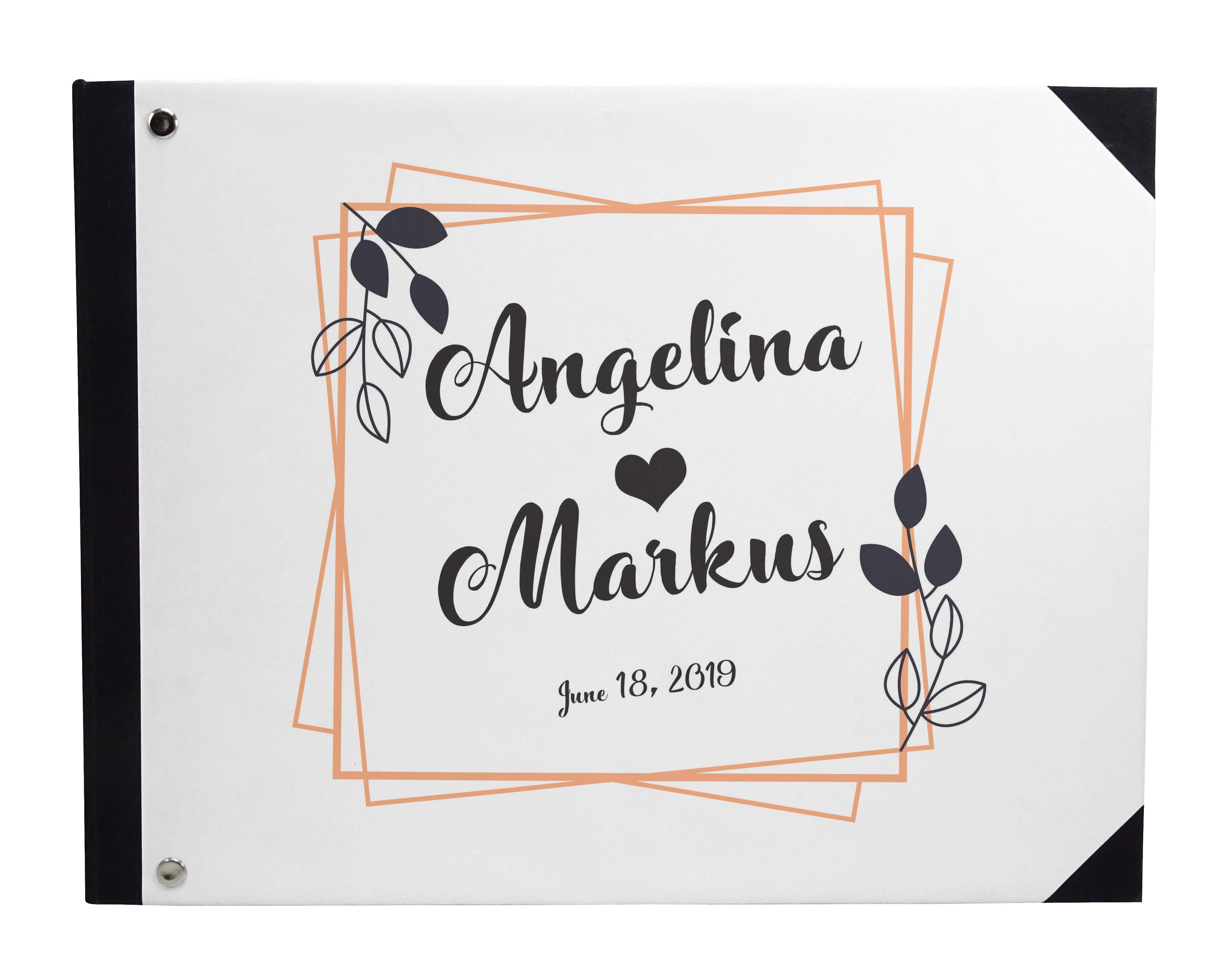 

Darling Souvenir Blue Tree & Love Birds Cage Printed Wedding Guest Book Hardbound Cover Sign In Book Registry Scrapbook-7 x 9 7 x 9 Inches білий