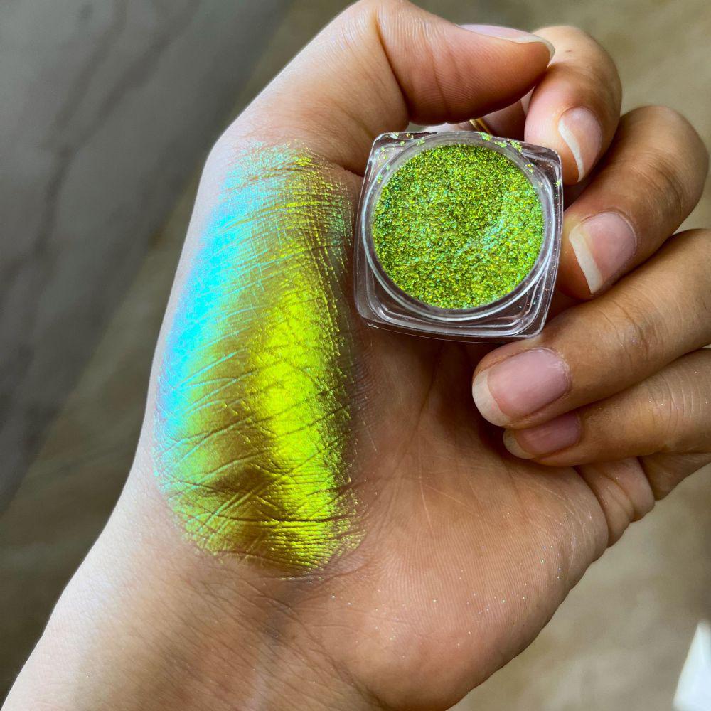 Multichrome Chamäleon Lidschatten Pulver Nagel Glitters Aurora Neon Regenbogen Pigment Chrom Pulver Schillernden Lidschatten Nagel Dekore