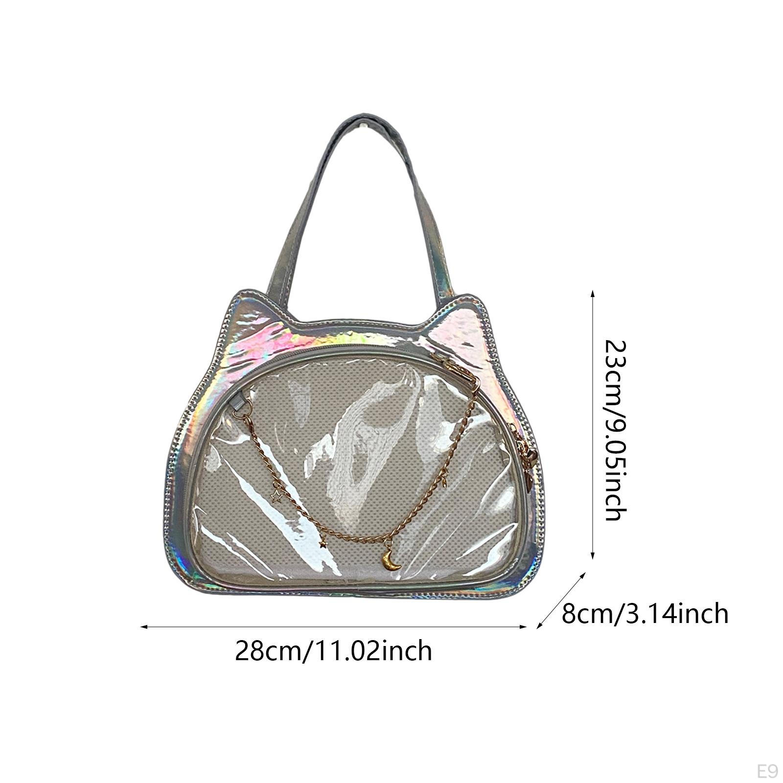 Сумка через плечо в форме кошки с регулируемым ремнем Ita для женщин серебряный — фото 10